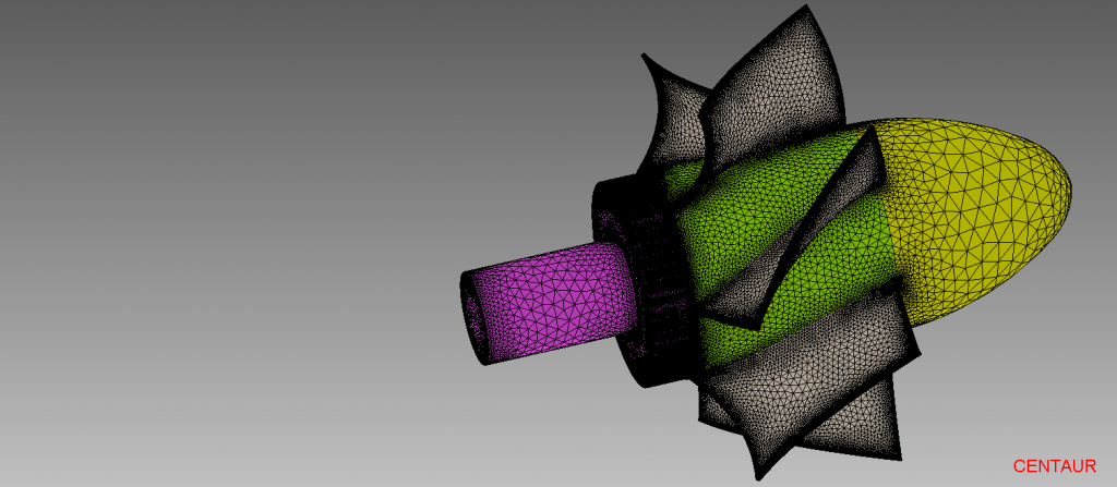 Surface Mesh with Untructured Blade